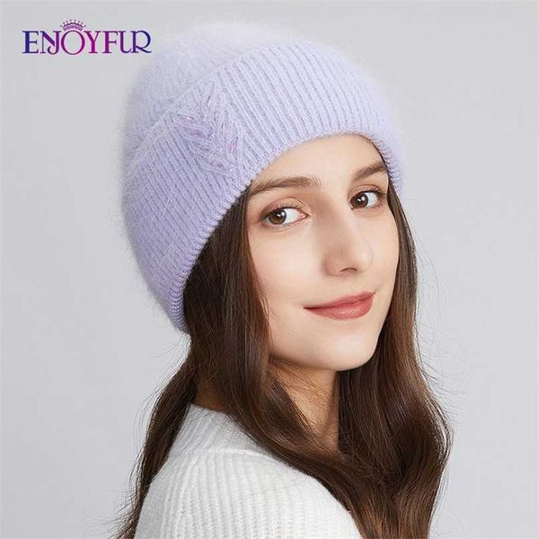 enjoyfur women winter knitted hats natural angola wool cuffed dome cap for female fashion stretch casual brand beanies gorro 211119, Blue;gray
enjoyfur women winter knitted hats natural angola wool cuffed dome cap for female fashion stretch casual brand beanies gorro 211119, Blue;gray