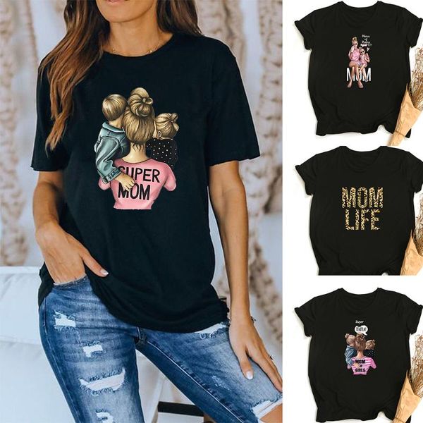 women's t-shirt super mom life leopard women graphic t shirt harajuku aesthetic short sleeve female streetwear mama gift camisetas muje, White 
women's t-shirt super mom life leopard women graphic t shirt harajuku aesthetic short sleeve female streetwear mama gift camisetas muje, White