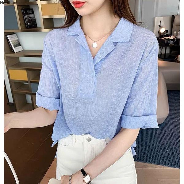 women's blouses & shirts blouse chiffon suit collar short sleeve summer fashion shirt casual solid color loose houthion, White
women's blouses & shirts blouse chiffon suit collar short sleeve summer fashion shirt casual solid color loose houthion, White