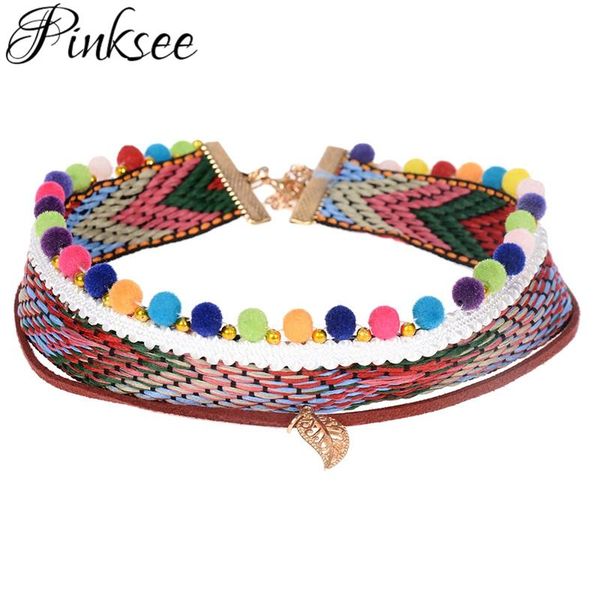 pinksee bohemian ethnic style colorful weave choker multilayer necklace women girls fashion wide clavicle jewelry accessories chokers, Golden;silver
pinksee bohemian ethnic style colorful weave choker multilayer necklace women girls fashion wide clavicle jewelry accessories chokers, Golden;silver