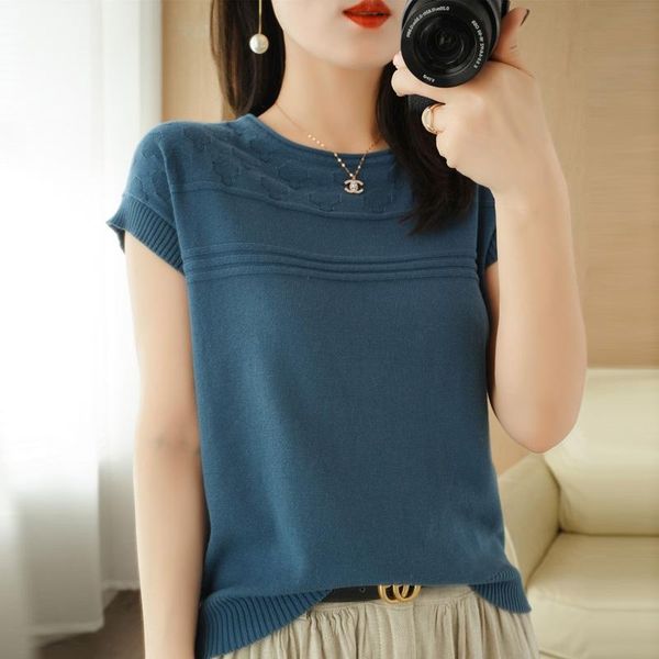 women's t-shirt summer women o-neck pure cotton 2021 short-sleeve slim fit fashion knit elegant office tee shirt, White
women's t-shirt summer women o-neck pure cotton 2021 short-sleeve slim fit fashion knit elegant office tee shirt, White
