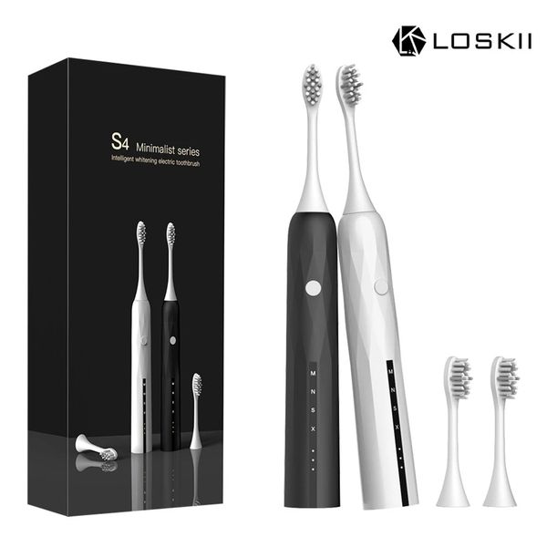 loskii s4 electric toothbrush ipx7 waterproof sonic usb rechargeable tooth washable whitening teeth brush - white
loskii s4 electric toothbrush ipx7 waterproof sonic usb rechargeable tooth washable whitening teeth brush - white