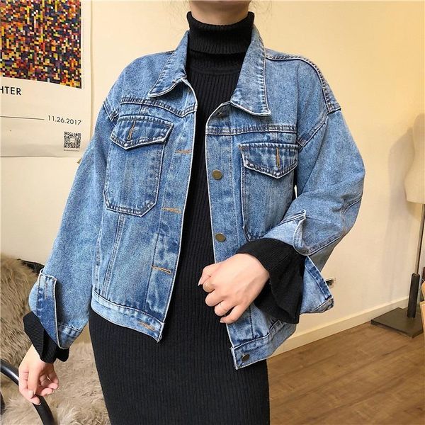 women's jackets women jacket denim loose all-match pure color lapel autumn single-breasted short fashion ladie's clothing, Black;brown
women's jackets women jacket denim loose all-match pure color lapel autumn single-breasted short fashion ladie's clothing, Black;brown