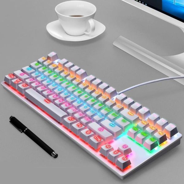 mechanical gaming keyboard with true rgb backlit collapsible wrist rest 87-key blue switch green axis punk retailsale keyboards
mechanical gaming keyboard with true rgb backlit collapsible wrist rest 87-key blue switch green axis punk retailsale keyboards