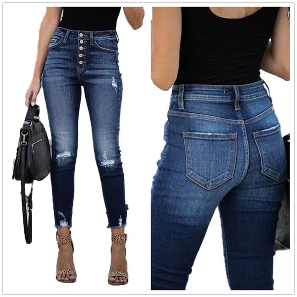70% off outlet online arrival women's high waist ripped jeans fashion stretch skinny slim denim pencil pants female fall/winter clothes, Blue
70% off outlet online arrival women's high waist ripped jeans fashion stretch skinny slim denim pencil pants female fall/winter clothes, Blue
