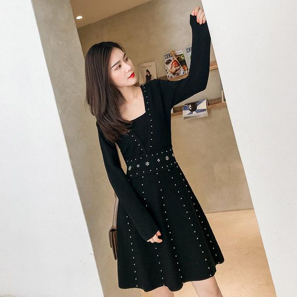 casual dresses full beading sweater dress women v & o neck double wearing long sleeve elegant a-line knee-length knit, Black;gray
casual dresses full beading sweater dress women v & o neck double wearing long sleeve elegant a-line knee-length knit, Black;gray