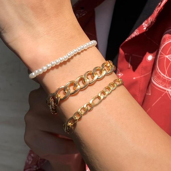 link, chain ingemark 3pcs/set boho pearl bracelet set for women men geometric goth bracelets hand charm bangles party jewelry gift, Black
link, chain ingemark 3pcs/set boho pearl bracelet set for women men geometric goth bracelets hand charm bangles party jewelry gift, Black