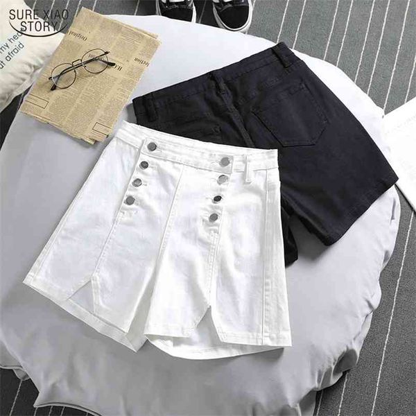 casual black white shorts vintage summer high waist denim women korean button loose short jeans female 10251 210506, White;black
casual black white shorts vintage summer high waist denim women korean button loose short jeans female 10251 210506, White;black