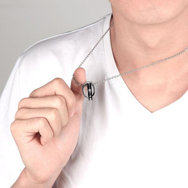 pendant necklaces necklace women couple love round stainless steel hip hop rose gold jewelry on the neck wholesale, Silver
pendant necklaces necklace women couple love round stainless steel hip hop rose gold jewelry on the neck wholesale, Silver