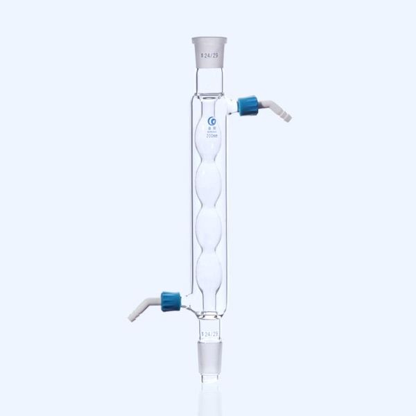 lab spherical condenser tube length 200/300/400/500mm port 24*24mm high borosilicate glass with detachable ptfe nozzle supplies
lab spherical condenser tube length 200/300/400/500mm port 24*24mm high borosilicate glass with detachable ptfe nozzle supplies