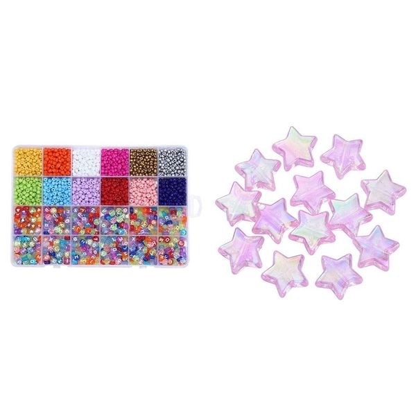 other 1 set 4mm rice beads+acrylic english letter bead & 10mm environmental protection glue five-pointed star beads
other 1 set 4mm rice beads+acrylic english letter bead & 10mm environmental protection glue five-pointed star beads