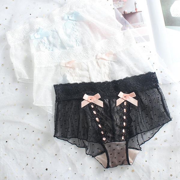 women's panties japan style lolita bow cute lace underwear girls kawaii dot net hollow out women seamless briefs lingerie, Black;pink
women's panties japan style lolita bow cute lace underwear girls kawaii dot net hollow out women seamless briefs lingerie, Black;pink