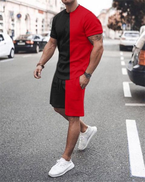 men's tracksuits sports suit t-shirt + shorts workout clothes 2-piece set of multicolor 3d red and black pattern short-sleeved sportswe, Gray
men's tracksuits sports suit t-shirt + shorts workout clothes 2-piece set of multicolor 3d red and black pattern short-sleeved sportswe, Gray