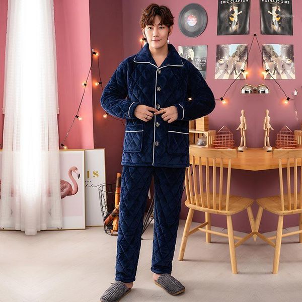 men burgundy thicken flannel sleepwear 2pcs pajamas suit nightwear winter sleep set intimate lingerie coral fleece homewear men's, Black;brown
men burgundy thicken flannel sleepwear 2pcs pajamas suit nightwear winter sleep set intimate lingerie coral fleece homewear men's, Black;brown