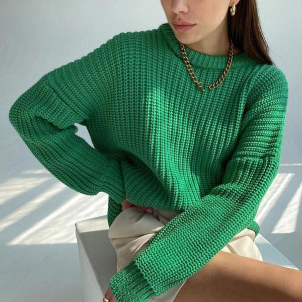 women's sweaters women solid thick knitted sweater 2021 autumn winter long sleeve oversized female casual o-neck loose pullovers, White;black
women's sweaters women solid thick knitted sweater 2021 autumn winter long sleeve oversized female casual o-neck loose pullovers, White;black