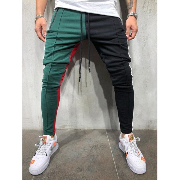 men's casual four seasons color matching design personality sports pants hip-hop style slim men's feet trousers workout, Black
men's casual four seasons color matching design personality sports pants hip-hop style slim men's feet trousers workout, Black