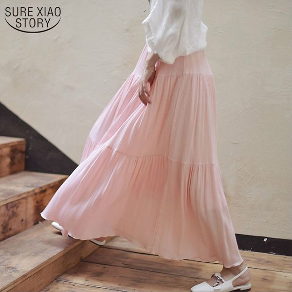vintage elegant summer skirts women linen cotton long beach elastic waist pleated maxi faldas 9958 210508, Black
vintage elegant summer skirts women linen cotton long beach elastic waist pleated maxi faldas 9958 210508, Black