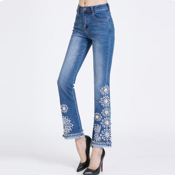 women's jeans summer spring fashion women beads embroidery stretch tassel ankle length denim trousers , woman pants with embroidered, Blue
women's jeans summer spring fashion women beads embroidery stretch tassel ankle length denim trousers , woman pants with embroidered, Blue