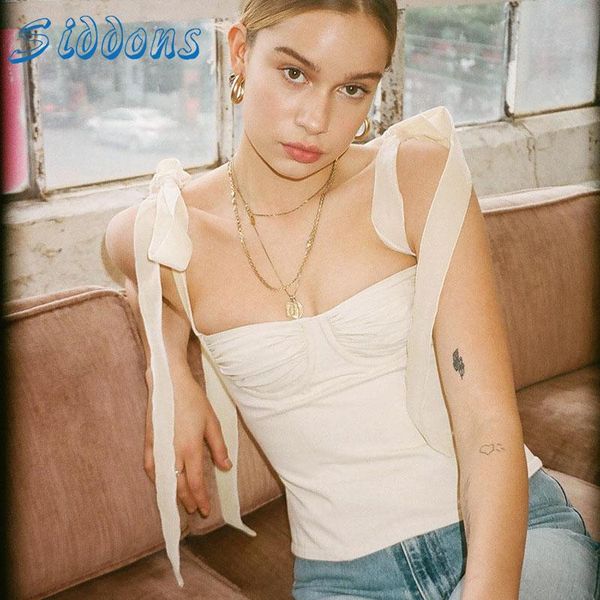 women's tanks & camis siddons women casual solid sleeveless slim shoulder lace up strap summer camisole chiffon shirt, White
women's tanks & camis siddons women casual solid sleeveless slim shoulder lace up strap summer camisole chiffon shirt, White