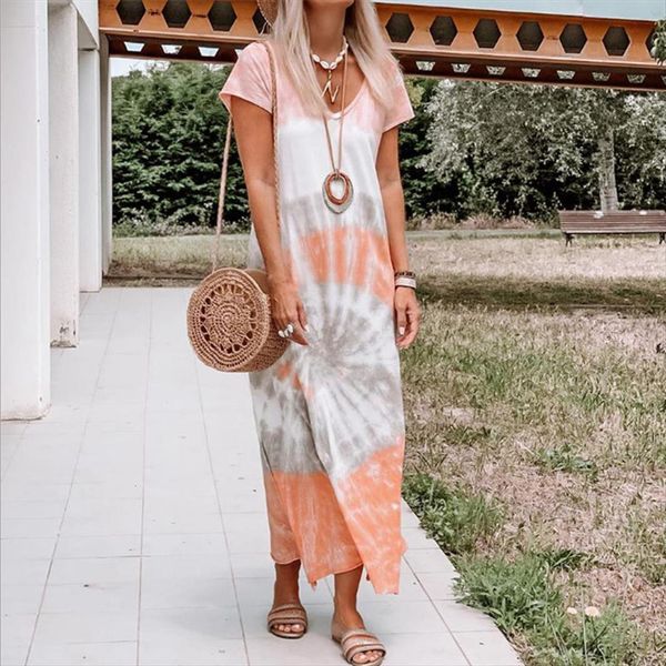 bohemian tie dye long womens tracksuits dresses casual plus size v neck dyeing print split short sleeve maxi party, Gray
bohemian tie dye long womens tracksuits dresses casual plus size v neck dyeing print split short sleeve maxi party, Gray