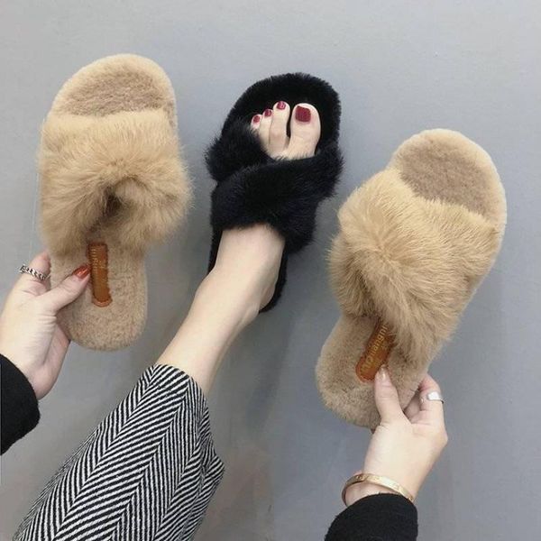 slippers women winter models fashion fur all-match shoes flat bottom home cotton for outer wear, Black
slippers women winter models fashion fur all-match shoes flat bottom home cotton for outer wear, Black
