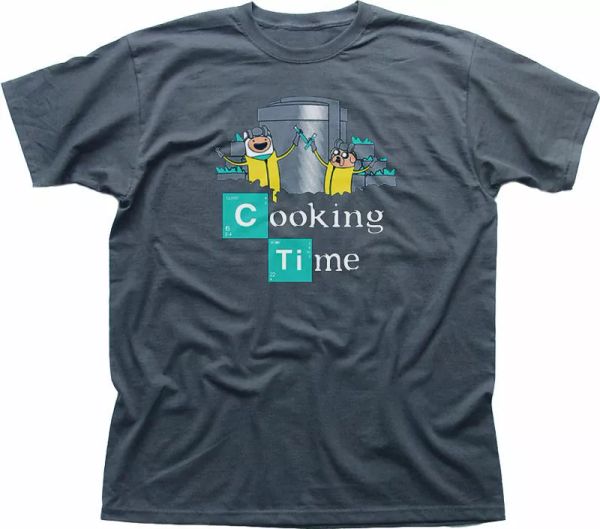 adventure cooking time finn jake breaking bad walter grey cotton t-shirt 09847, White;black
adventure cooking time finn jake breaking bad walter grey cotton t-shirt 09847, White;black