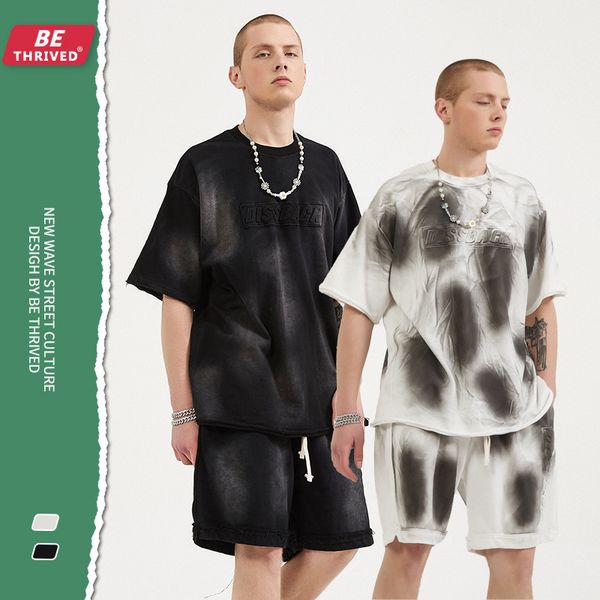 spring and summer new spray color three dimensional embossed letter hem dign high street short sve shorts suit (1332), White;black
spring and summer new spray color three dimensional embossed letter hem dign high street short sve shorts suit (1332), White;black