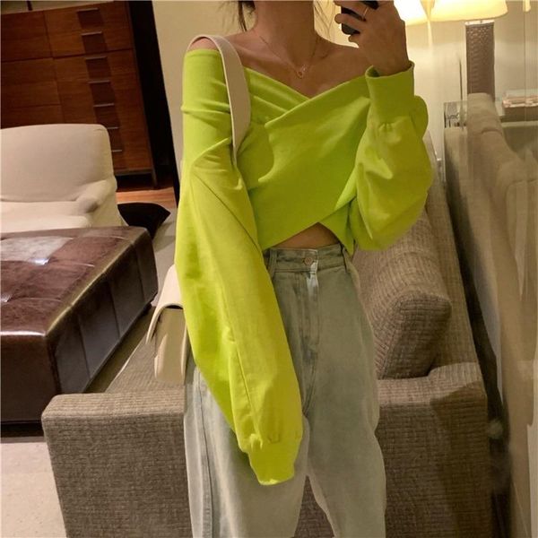 women's hoodies & sweatshirts luck a women elegant slash neck solid korean streetwear trendy harajuku casual short style all-match shir, Black
women's hoodies & sweatshirts luck a women elegant slash neck solid korean streetwear trendy harajuku casual short style all-match shir, Black