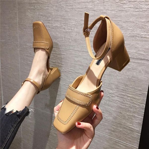 sandals women's thick heel baotou 2021 summer style buckle square head hollow outer wear mid-heel single shoes, Black
sandals women's thick heel baotou 2021 summer style buckle square head hollow outer wear mid-heel single shoes, Black