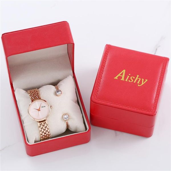 wristwatches 2021 aishy fashion women watch bracelet box set birthday valentine gift ladies + bracelet+, Slivery;brown
wristwatches 2021 aishy fashion women watch bracelet box set birthday valentine gift ladies + bracelet+, Slivery;brown