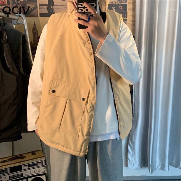autumn and winter thick vest men's warm fashion casual stand-up collar coat men streetwear korean loose jacket mens vests, Black;white
autumn and winter thick vest men's warm fashion casual stand-up collar coat men streetwear korean loose jacket mens vests, Black;white