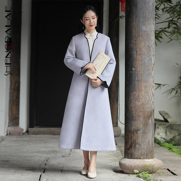 women's wool & blends shengpalae 2021 chinese design jacket autumn winter eleght versatile v-neck warm long single button woolen coat 5, Black
women's wool & blends shengpalae 2021 chinese design jacket autumn winter eleght versatile v-neck warm long single button woolen coat 5, Black