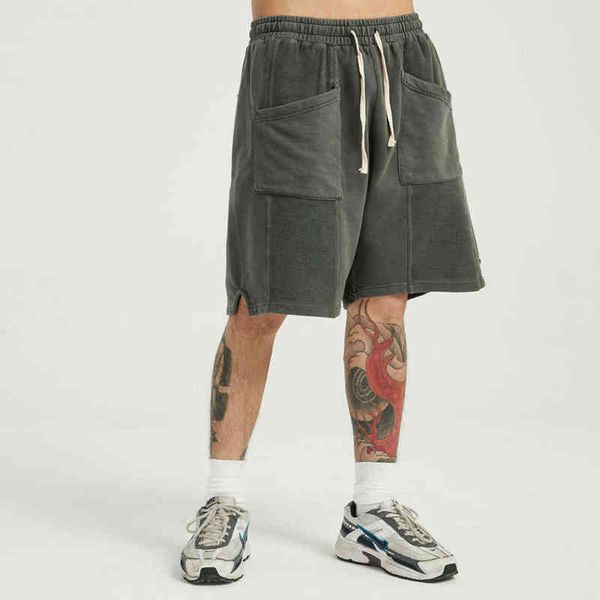 garment-washed cotton sweat shorts reversed cotton terry jogger four color w220214, White;black
garment-washed cotton sweat shorts reversed cotton terry jogger four color w220214, White;black