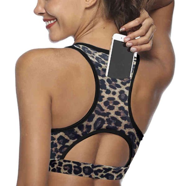 women leopard sports with phone pocket compression push up underwear female fitness gym workout running sport bra, Black;white
women leopard sports with phone pocket compression push up underwear female fitness gym workout running sport bra, Black;white