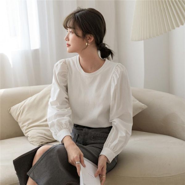 women's t-shirt bubble long sleeve shirt design sense of minority autumn clothes 2021 simple temperament white top
women's t-shirt bubble long sleeve shirt design sense of minority autumn clothes 2021 simple temperament white top
