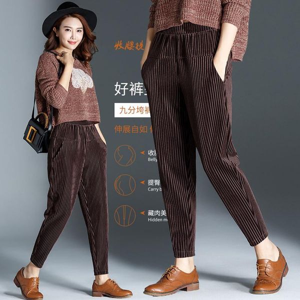 women's pants & capris spring winter women pant corduroy harem ladies casual trousers elastic waist full pants/trousers for, Black;white
women's pants & capris spring winter women pant corduroy harem ladies casual trousers elastic waist full pants/trousers for, Black;white