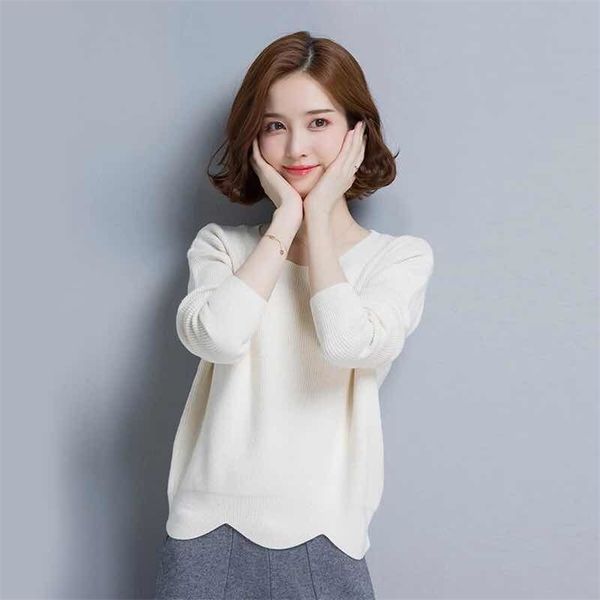 autumn and winter round neck ruffled thick sweater knitted bottoming shirt jacket pullover female tide 210427, White;black
autumn and winter round neck ruffled thick sweater knitted bottoming shirt jacket pullover female tide 210427, White;black