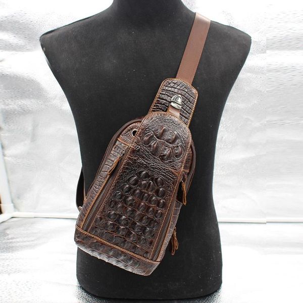 backpack natural skin men sling rucksack daypack shoulder bag crocodile pattern vintage male genuine leather chest
backpack natural skin men sling rucksack daypack shoulder bag crocodile pattern vintage male genuine leather chest
