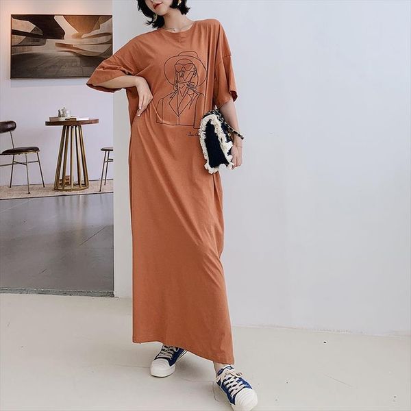 summer dress korean loose large women tanks size short sleeve vestidos robe elbise fashion print long, White
summer dress korean loose large women tanks size short sleeve vestidos robe elbise fashion print long, White