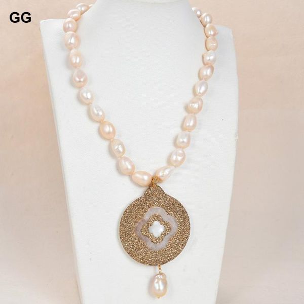 pendant necklaces guaiguai jewelry natural freshwater pink keshi baroque pearl golden cz shell necklace for women, Silver
pendant necklaces guaiguai jewelry natural freshwater pink keshi baroque pearl golden cz shell necklace for women, Silver