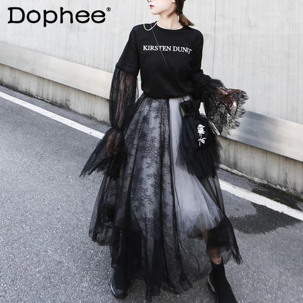 skirts high waist lace black skirt women 2021 summer and white mesh stitching see through ball gowm fairy long
skirts high waist lace black skirt women 2021 summer and white mesh stitching see through ball gowm fairy long