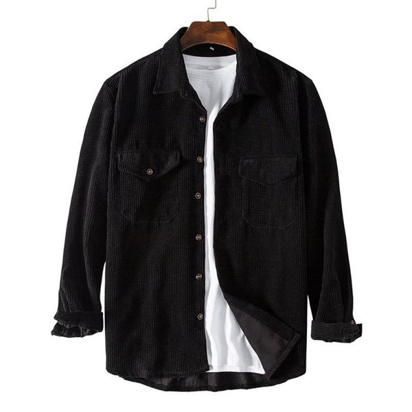 men's casual shirts men shirt winter autumn thick corduroy fashion pockets solid vintage retro long sleeves loose male 2021 clothing, White;black
men's casual shirts men shirt winter autumn thick corduroy fashion pockets solid vintage retro long sleeves loose male 2021 clothing, White;black