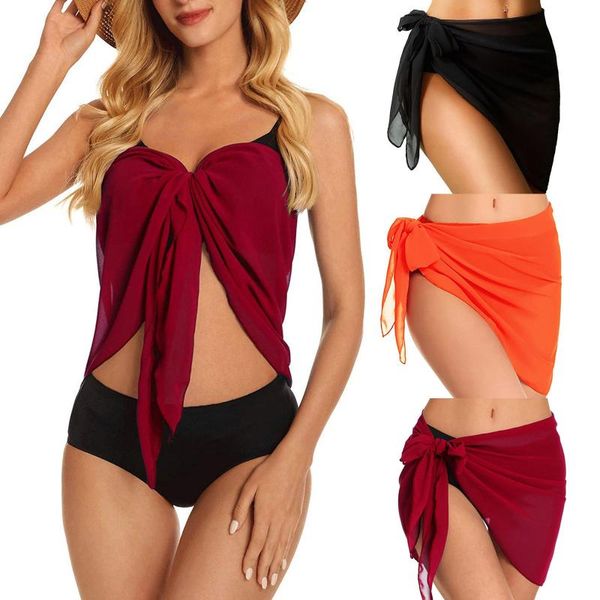 women's swimwear chiffon cover ups for women short sarongs beach wrap sheer bikini wraps swimming costume bañadores mujer 2021, White;black
women's swimwear chiffon cover ups for women short sarongs beach wrap sheer bikini wraps swimming costume bañadores mujer 2021, White;black