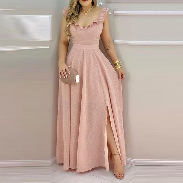 casual dresses 2021 summer elegant retro dot print long women tie-up backless party dress lady v-neck halter ruffle beach, Black;gray
casual dresses 2021 summer elegant retro dot print long women tie-up backless party dress lady v-neck halter ruffle beach, Black;gray