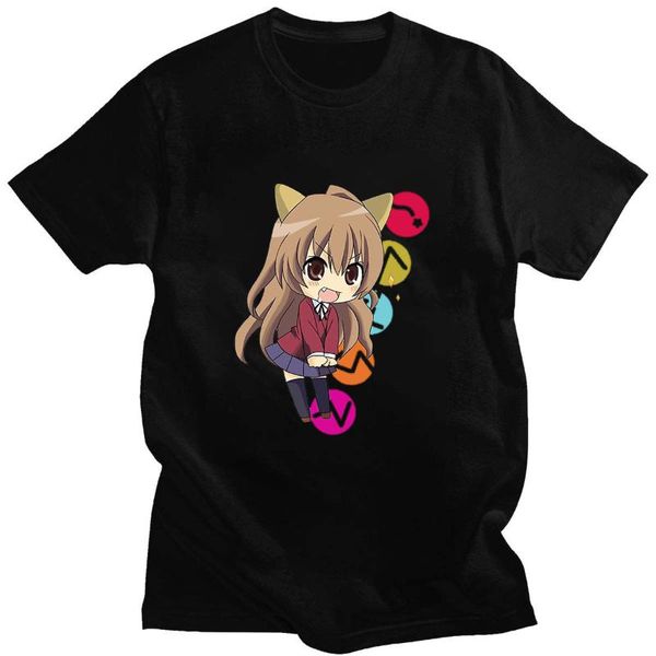 men's t-shirts japanese anime toradora character print cute t-shirt summer pure cotton harajuku o-neck short-sleeved daily casual top, White;black
men's t-shirts japanese anime toradora character print cute t-shirt summer pure cotton harajuku o-neck short-sleeved daily casual top, White;black