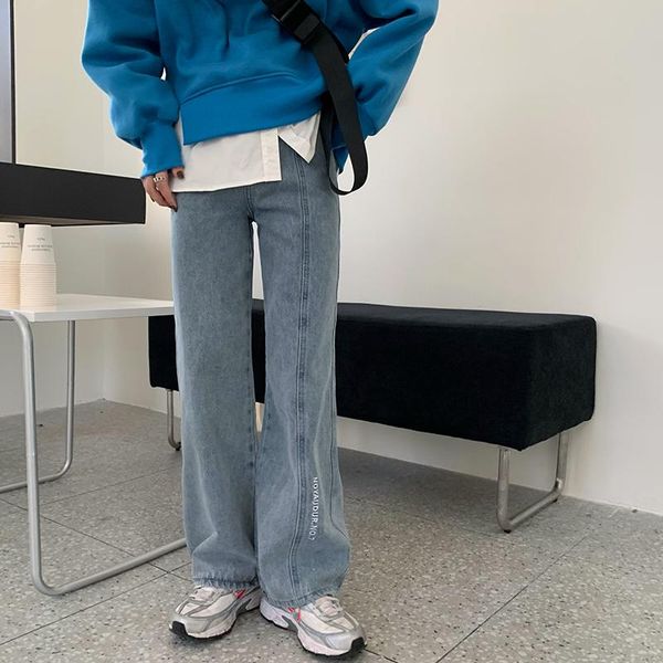 washed all-match long denim trousers for women embroidery letter loose straight jeans casual students daddy pants women's, Blue
washed all-match long denim trousers for women embroidery letter loose straight jeans casual students daddy pants women's, Blue