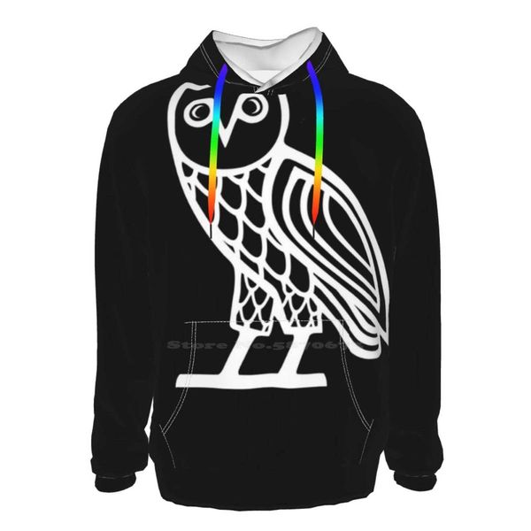 men's black and white owl shell, 3d hoodie, owl, 12 pro max
