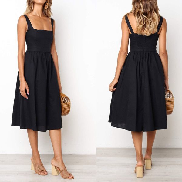 casual dresses simple solid sundress women high waist sleeveless slash neck midi a-line dress plus size white black red long gg0f, Black;gray
casual dresses simple solid sundress women high waist sleeveless slash neck midi a-line dress plus size white black red long gg0f, Black;gray