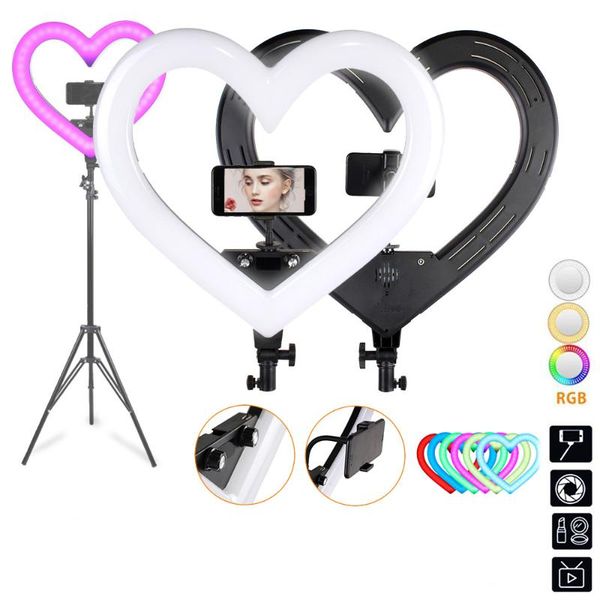 flash heads 19inch rgb led selfie ring light hearted shape eu colorful pographic lighting 3200k-5600k ringlight for youtube makeup video
flash heads 19inch rgb led selfie ring light hearted shape eu colorful pographic lighting 3200k-5600k ringlight for youtube makeup video
