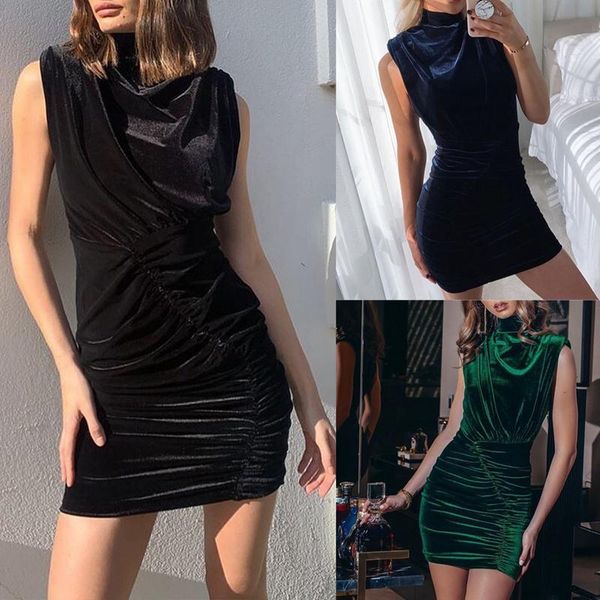 women's dress sleeveless high collar mini nightclub party casual dresses, Black;gray
women's dress sleeveless high collar mini nightclub party casual dresses, Black;gray